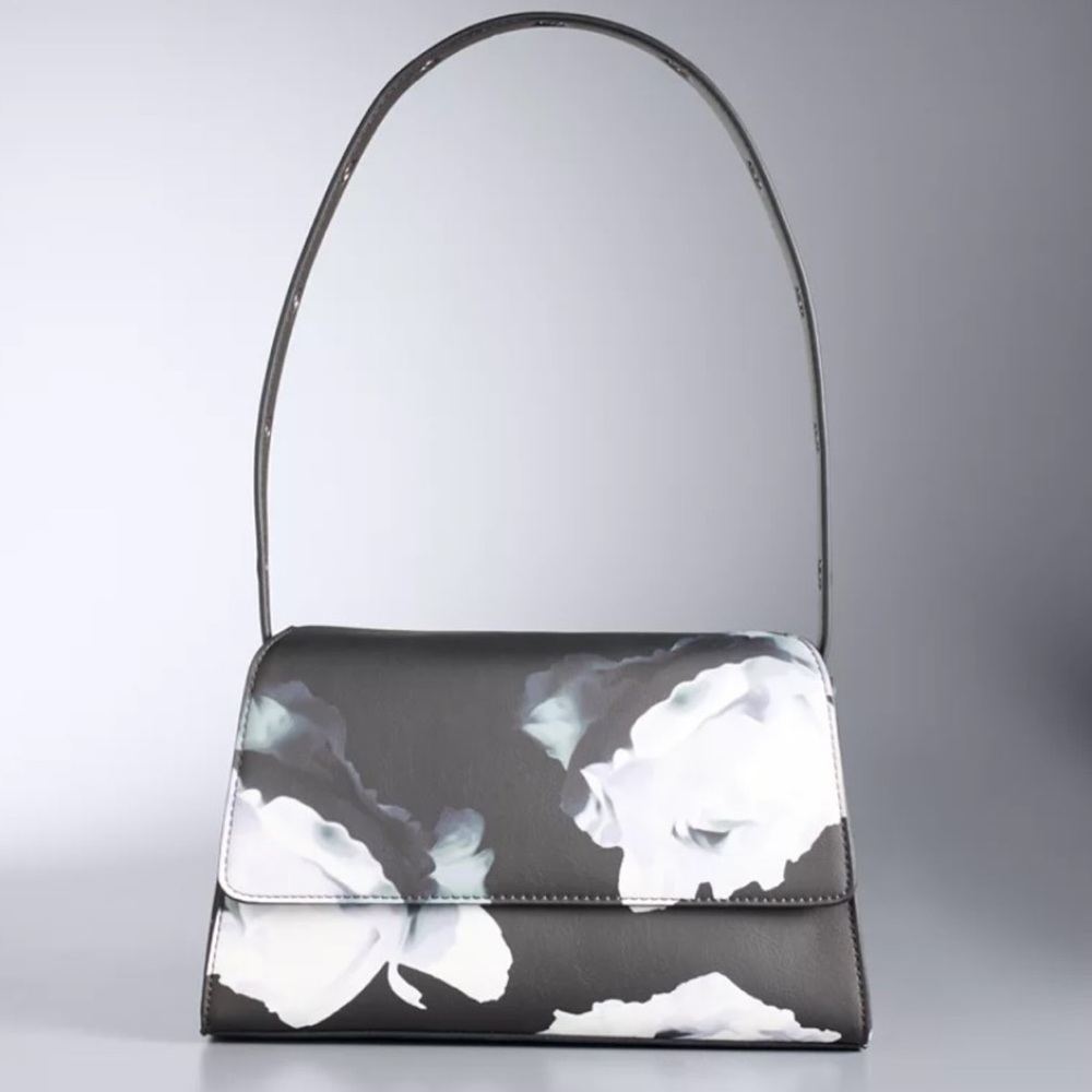 NWT Simply Ver Vera Wang Alia Geo Flap Vegan Leather Shoulder Bag